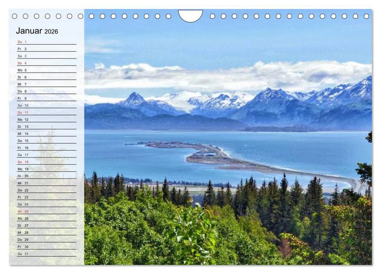 Produktbild: Alaska - Weites Land (Wandkalender 2026 DIN A4 quer), CALVENDO Monatskalender