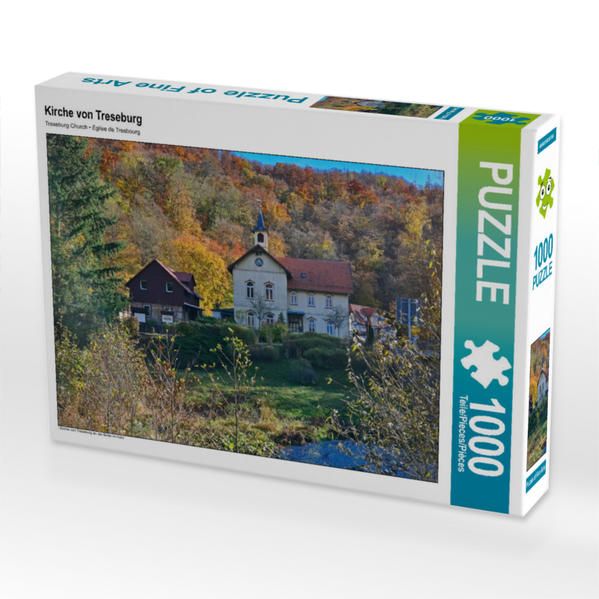 Produktbild: CALVENDO Puzzle Kirche von Treseburg | 1000 Teile Lege-Gr&ouml;&szlig;e 64x48cm Foto-Puzzle f&uuml;r gl&uuml;ckliche Stunden