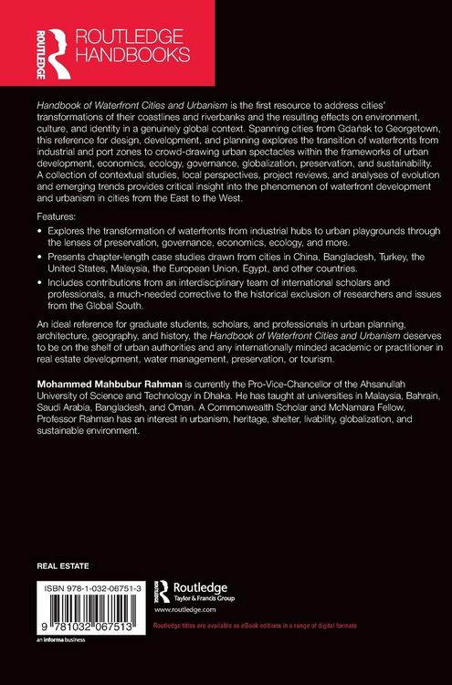 Produktbild: Handbook of Waterfront Cities and Urbanism