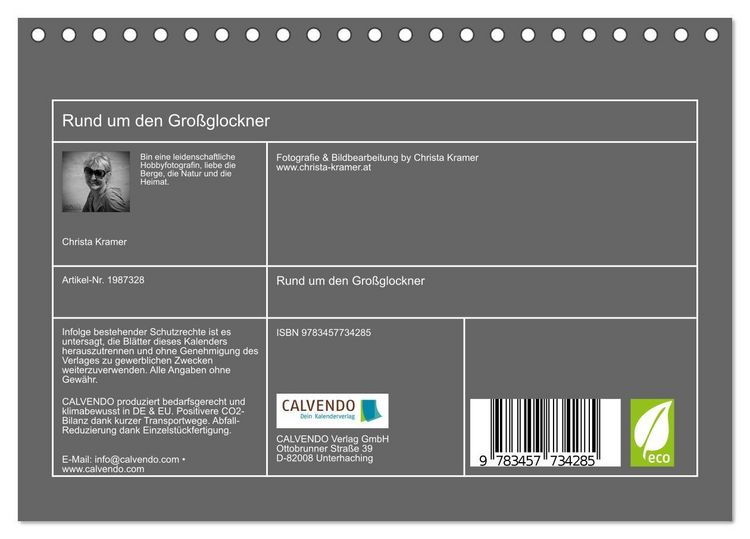 Produktbild: Rund um den Gro&szlig;glockner (Tischkalender 2026 DIN A5 quer), CALVENDO Monatskalender