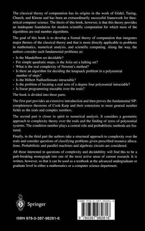 Produktbild: Complexity and Real Computation