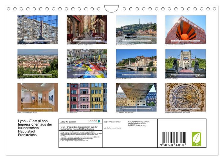 Produktbild: Lyon - C`est si bon Impressionen aus der kulinarischen Hauptstadt Frankreichs (Wandkalender 2027 DIN A4 quer), CALVENDO Monatskalender
