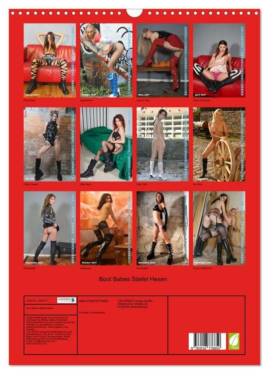 Produktbild: Boot Babes Stiefel Hexen (Wandkalender 2027 DIN A3 hoch), CALVENDO Monatskalender