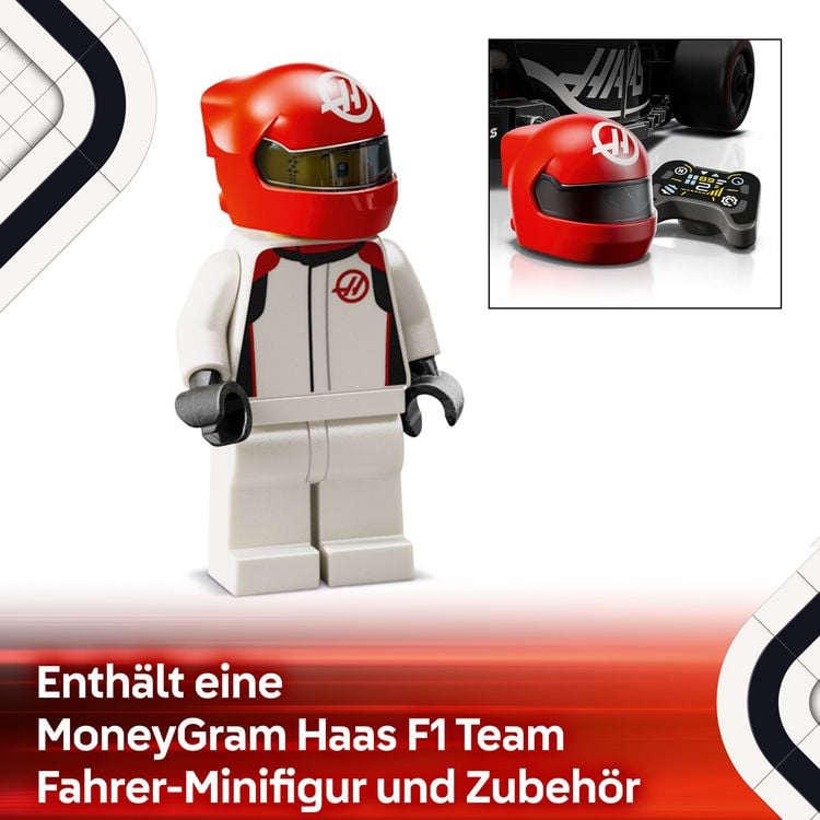 Produktbild: LEGO Speed Champions MoneyGram Haas F1 Team VF-24 Rennauto Modell 77250
