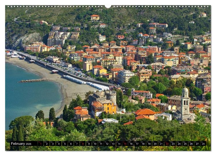Produktbild: Riviera di Levante The Coast of Liguria (High Quality Premium Wall Calendar 2026 DIN A2 landscape),CALVENDO 12 Month Wall Calendar