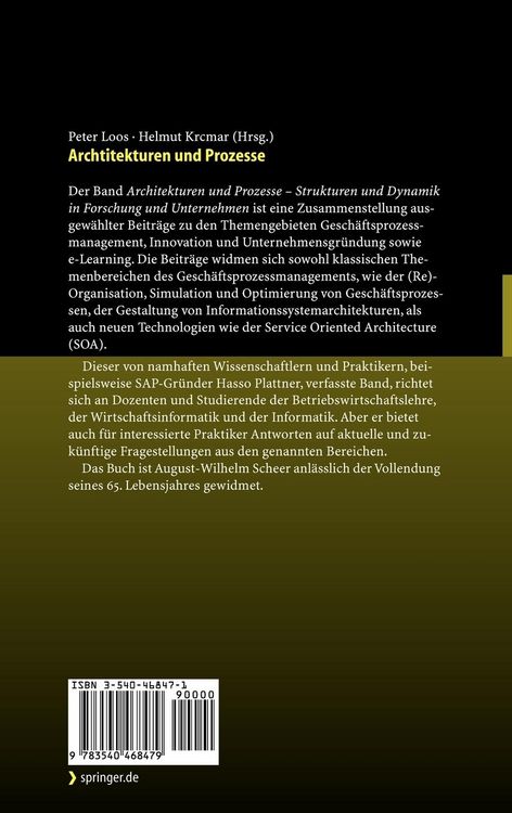 Produktbild: Architekturen und Prozesse