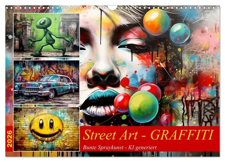 Produktbild: Street Art Graffiti (Wandkalender 2026 DIN A3 quer), CALVENDO Monatskalender