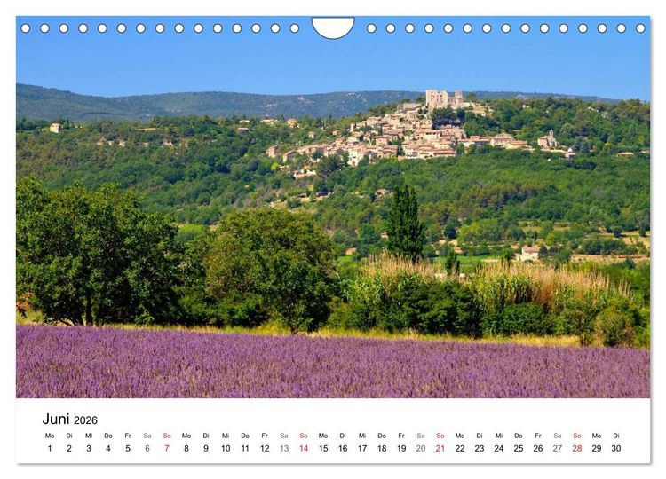 Produktbild: Provence - Zwischen Meer und Alpen (Wandkalender 2026 DIN A4 quer), CALVENDO Monatskalender