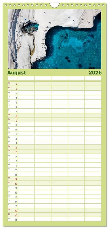 Produktbild: Familienplaner 2026 - Griechische Inseln - Ein Jahr im Mittelmeer mit 5 Spalten (Wandkalender, 21 x 45 cm) CALVENDO