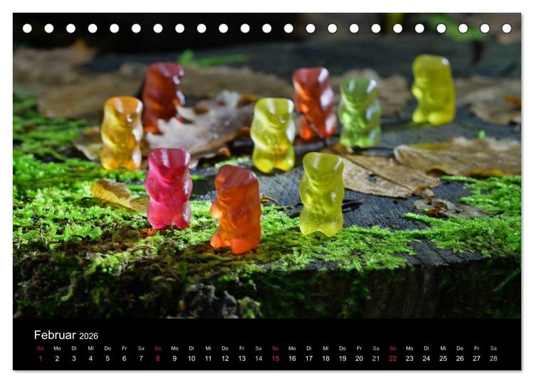 Produktbild: Die Welt der Fruchtgummis (Tischkalender 2026 DIN A5 quer), CALVENDO Monatskalender