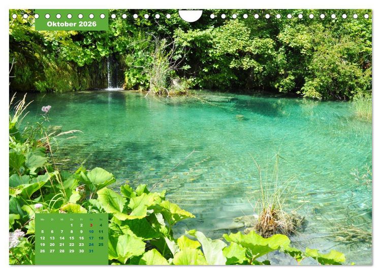 Produktbild: Erlebe mit mir die Wasserwelt der Plitvicer Seen (Wandkalender 2026 DIN A4 quer), CALVENDO Monatskalender