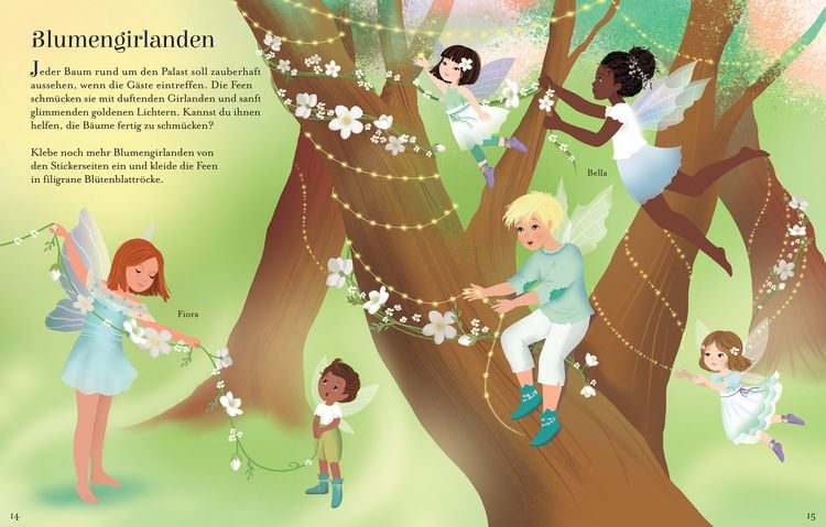 Produktbild: Mein glitzerndes Anziehpuppen-Mitmachbuch: Magischer Feenball