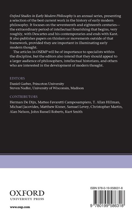 Produktbild: Oxford Studies in Early Modern Philosophy, Volume 5
