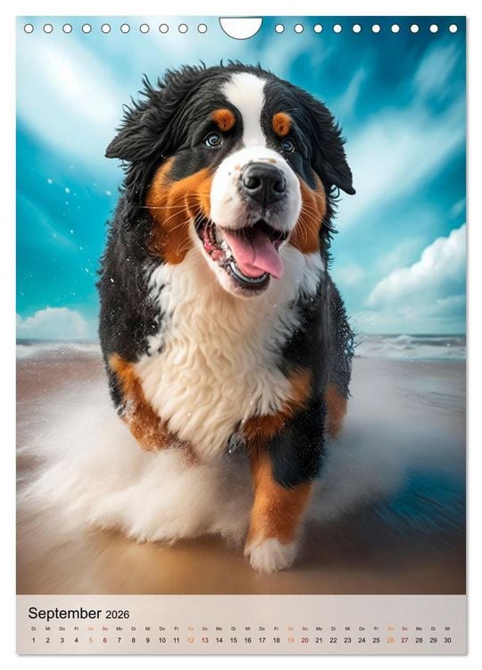 Produktbild: Berner Sennenhund - gutm&uuml;tig und treu (Wandkalender 2026 DIN A4 hoch), CALVENDO Monatskalender