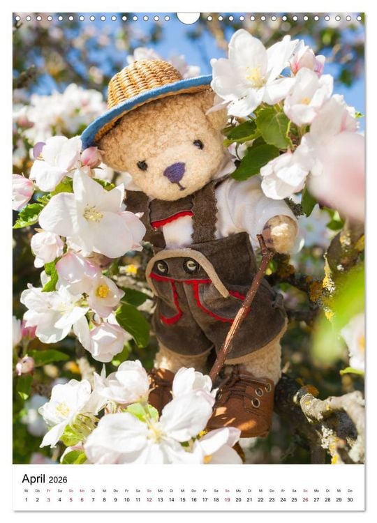Produktbild: Teddyb&auml;ren Abenteuer - Zu Hause und Unterwegs (Wandkalender 2026 DIN A3 hoch), CALVENDO Monatskalender