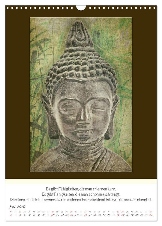 Produktbild: Der Buddhistische Weisheiten Kalender (Wandkalender 2026 DIN A3 hoch), CALVENDO Monatskalender