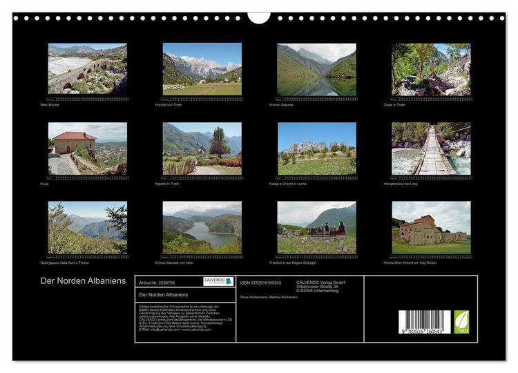 Produktbild: Der Norden Albaniens (Wandkalender 2026 DIN A3 quer), CALVENDO Monatskalender