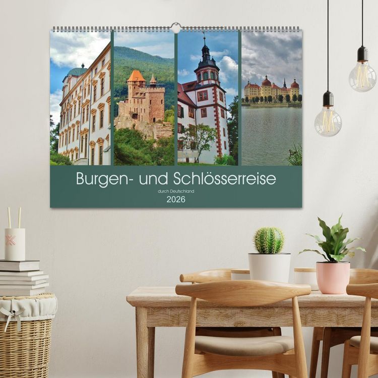 Produktbild: Burgen- und Schl&ouml;sserreise durch Deutschland (Wandkalender 2026 DIN A2 quer), CALVENDO Monatskalender