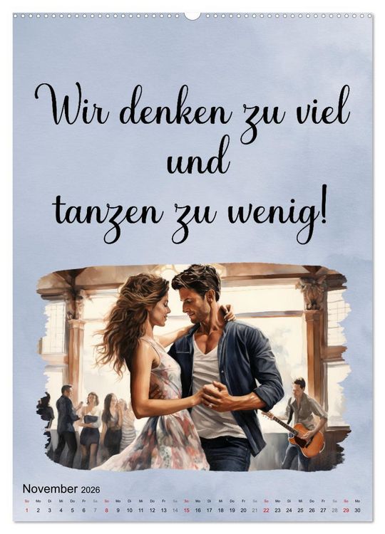 Produktbild: Tanzspr&uuml;che (hochwertiger Premium Wandkalender 2026 DIN A2 hoch), Kunstdruck in Hochglanz