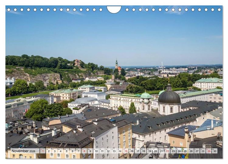 Produktbild: SALZBURG Blicke auf die Mozartstadt (Wandkalender 2026 DIN A4 quer), CALVENDO Monatskalender
