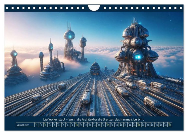 Produktbild: Metropolen der Fantasie (Wandkalender 2027 DIN A4 quer), CALVENDO Monatskalender