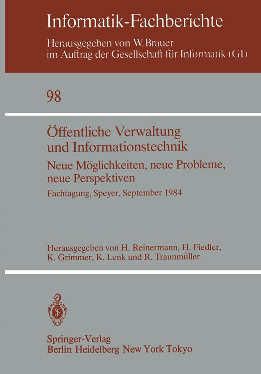 Produktbild: &Ouml;ffentliche Verwaltung und Informationstechnik
