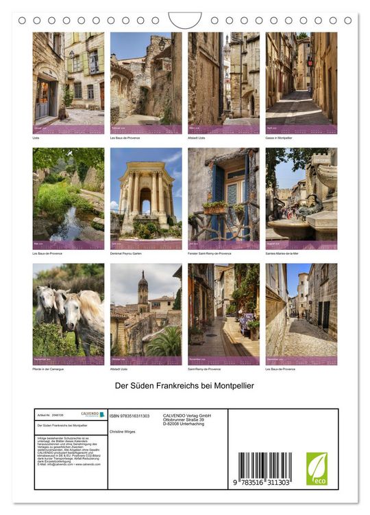 Produktbild: Der S&uuml;den Frankreichs bei Montpellier (Wandkalender 2026 DIN A4 hoch), CALVENDO Monatskalender