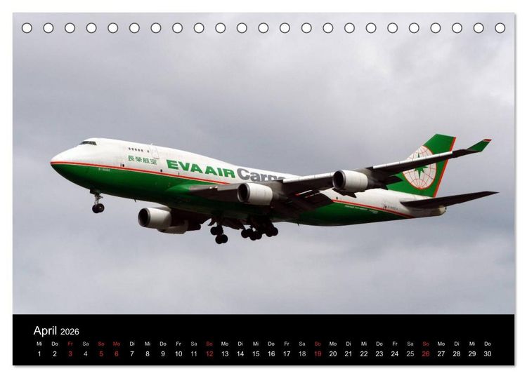 Produktbild: Internationale Frachtflugzeuge (Tischkalender 2026 DIN A5 quer), CALVENDO Monatskalender
