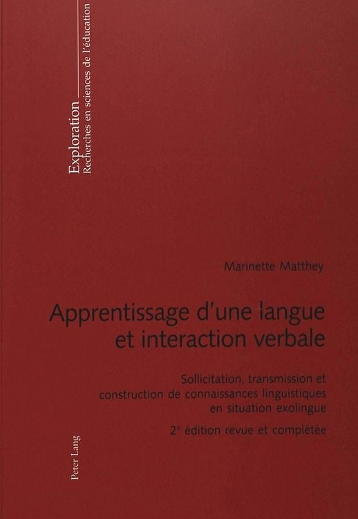 Produktbild: Apprentissage d'une langue et interaction verbale