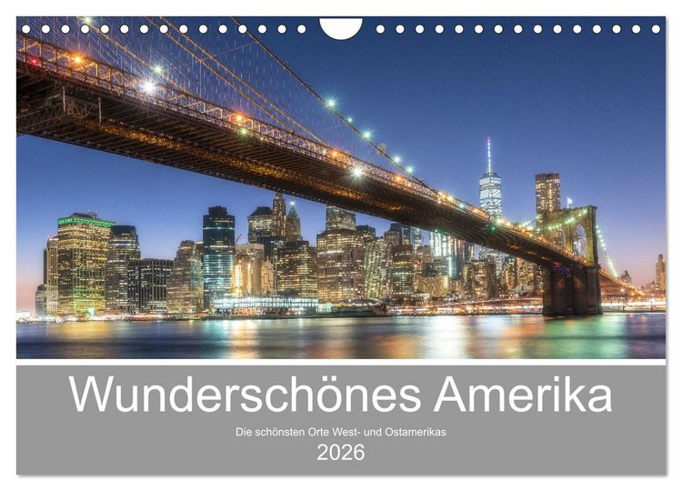 Produktbild: Wundersch&ouml;nes Amerika (Wandkalender 2026 DIN A4 quer), CALVENDO Monatskalender