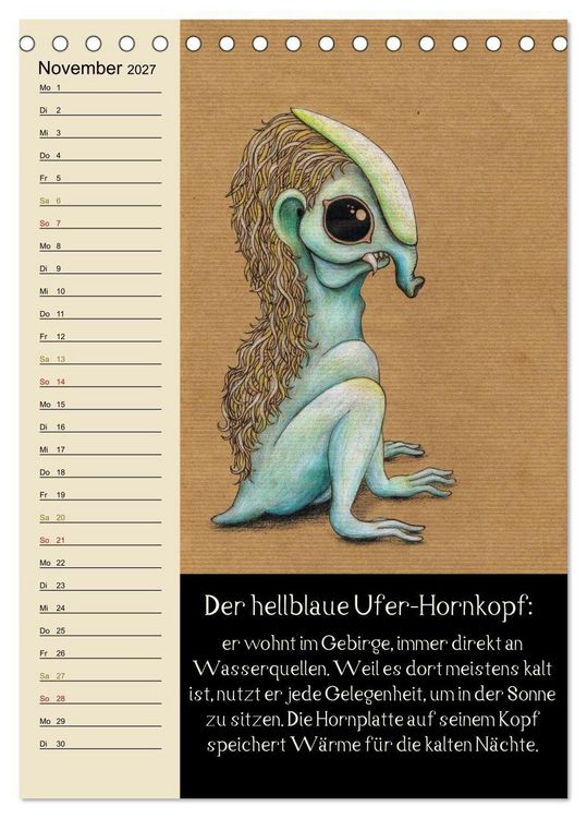 Produktbild: Fabelhafte Wesen / Geburtstagskalender (Tischkalender 2027 DIN A5 hoch), CALVENDO Monatskalender