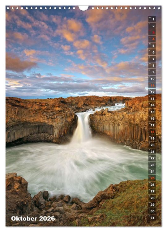 Produktbild: Wasserf&auml;lle auf Island (Wandkalender 2026 DIN A3 hoch), CALVENDO Monatskalender