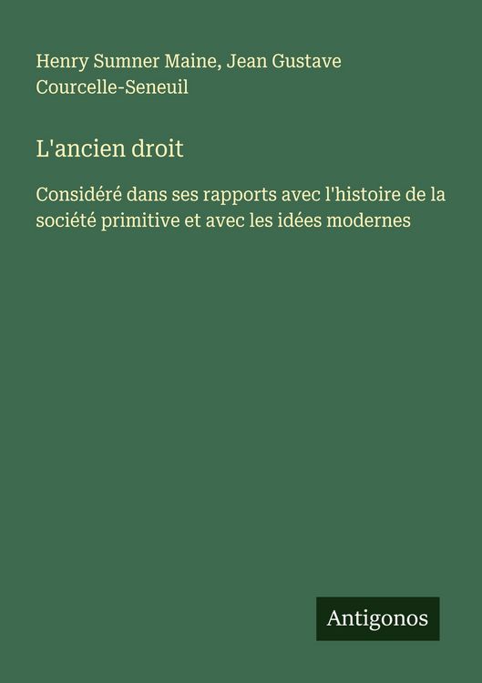 Produktbild: L'ancien droit