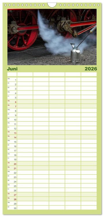 Produktbild: Familienplaner 2026 - Dampferlebnis im Harz mit 5 Spalten (Wandkalender, 21 x 45 cm) CALVENDO