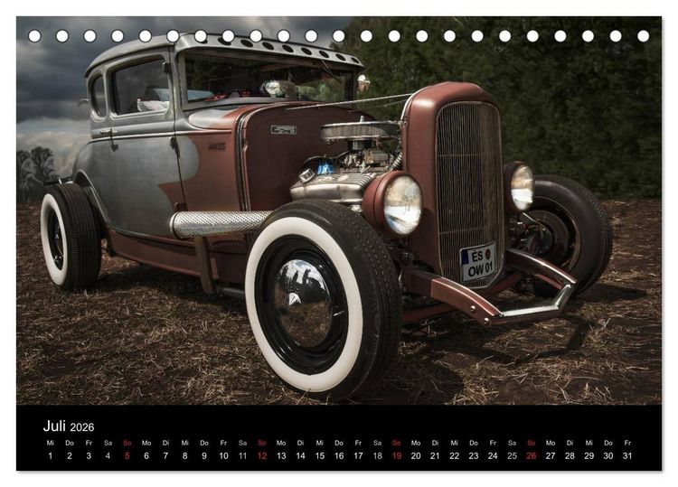 Produktbild: Custom Cars - Autos die begeistern (Tischkalender 2026 DIN A5 quer), CALVENDO Monatskalender