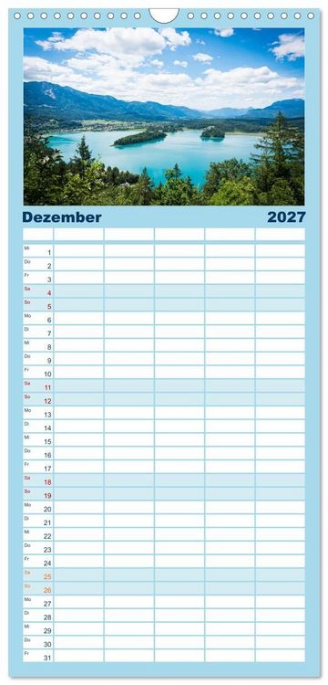 Produktbild: Familienplaner 2027 - Der wundersch&ouml;ne Faaker See in K&auml;rnten mit 5 Spalten (Wandkalender, 21 x 45 cm) CALVENDO