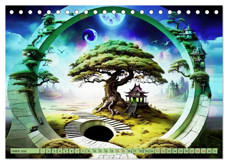 Produktbild: Des Portes imaginaires (Calendrier de bureau 2026 DIN A5 vertical), CALVENDO calendrier mensuel