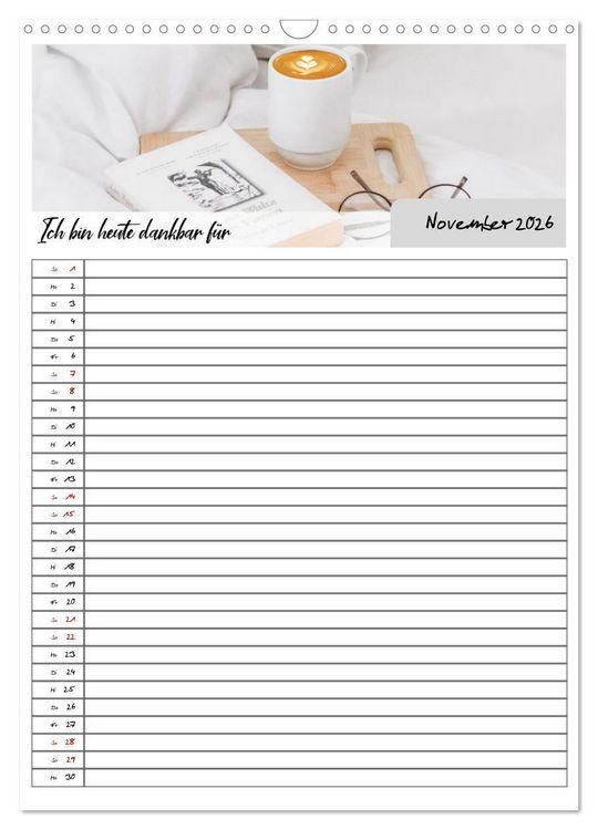 Produktbild: Ich bin dankbar - ein Jahr voller Achtsamkeit (Wandkalender 2026 DIN A3 hoch), CALVENDO Monatskalender
