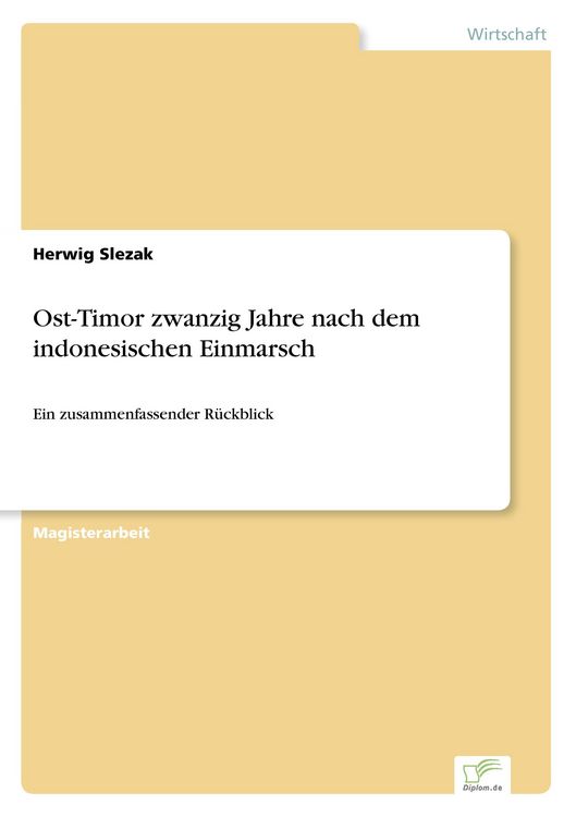 Produktbild: Ost-Timor zwanzig Jahre nach dem indonesischen Einmarsch
