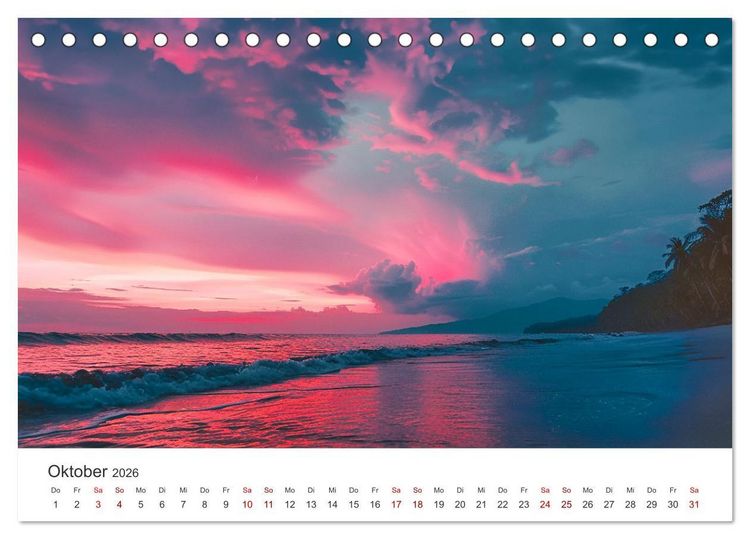 Produktbild: Gestrandet - Ein Jahr auf Robinsons Insel (Tischkalender 2026 DIN A5 quer), CALVENDO Monatskalender
