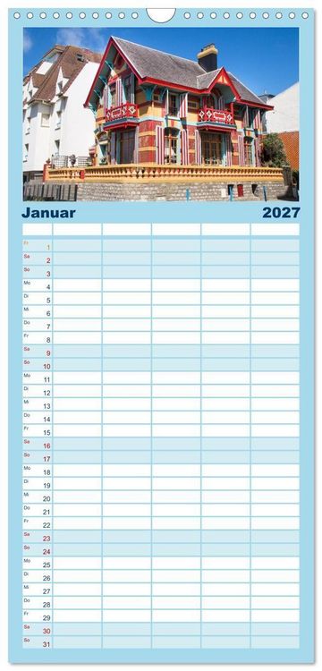 Produktbild: Familienplaner 2027 - Frankreichs Norden - Entlang der C&ocirc;te d'Opale mit 5 Spalten (Wandkalender, 21 x 45 cm) CALVENDO