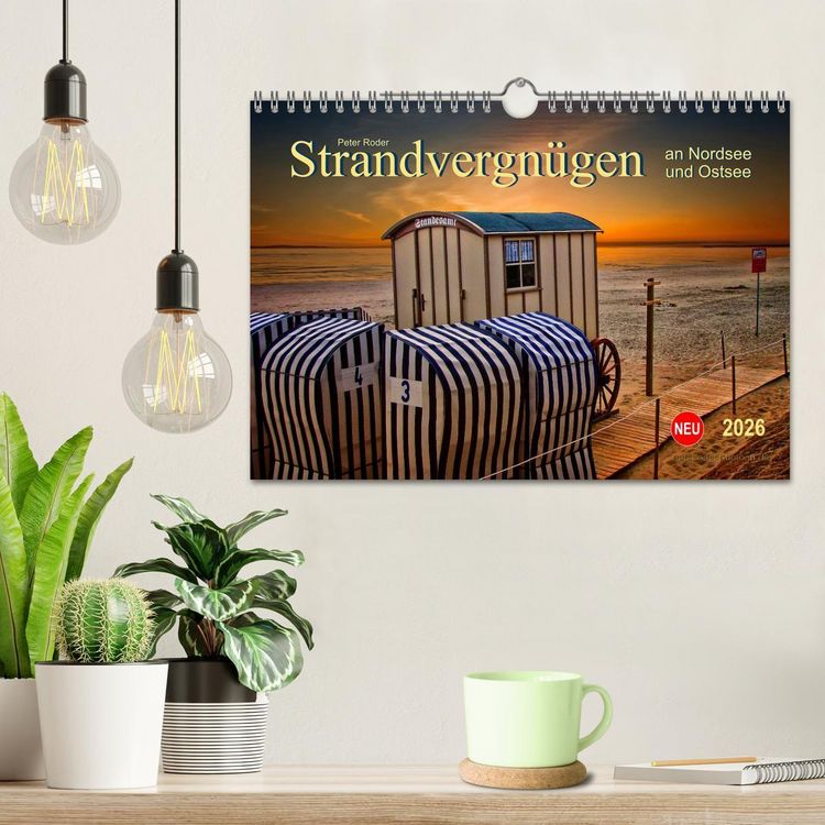 Produktbild: Strandvergn&uuml;gen - an Nordsee und Ostsee (Wandkalender 2026 DIN A4 quer), CALVENDO Monatskalender