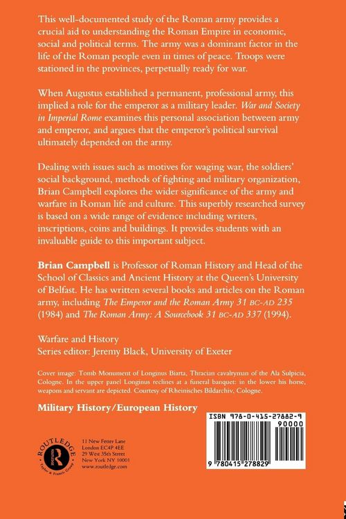 Produktbild: Warfare and Society in Imperial Rome, C. 31 BC-AD 280