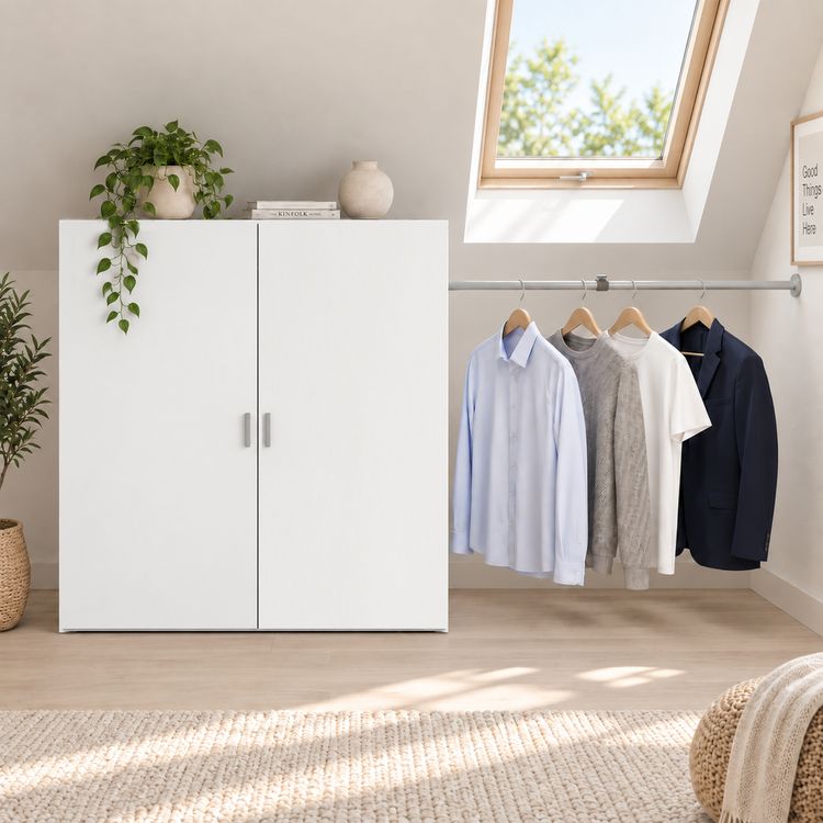 Dachschrägen Kleiderschrank mit Stange Dacho L kaufen