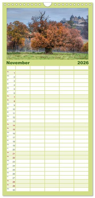 Produktbild: Familienplaner 2026 - Baum-Variationen mit 5 Spalten (Wandkalender, 21 x 45 cm) CALVENDO