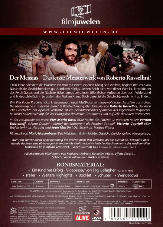 Produktbild: Der Messias - Das letzte Meisterwerk von Roberto Rossellini (Filmjuwelen)
