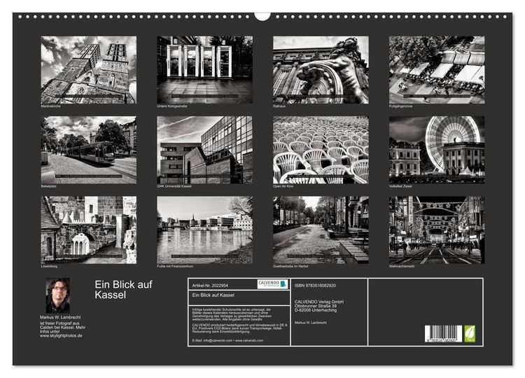 Produktbild: Ein Blick auf Kassel (Wandkalender 2026 DIN A2 quer), CALVENDO Monatskalender