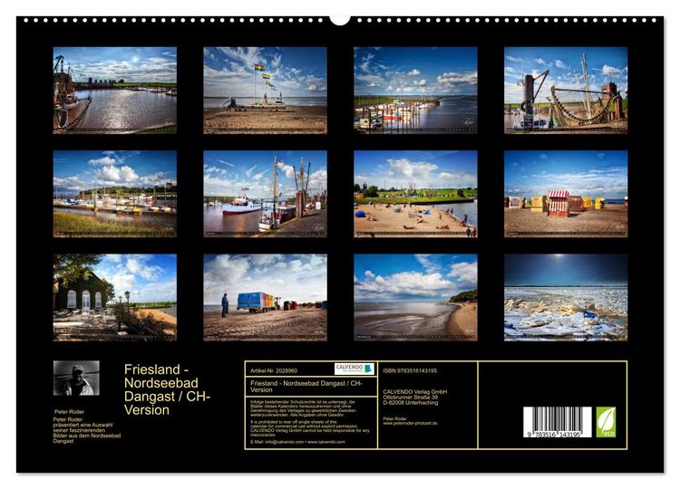 Produktbild: Friesland - Nordseebad Dangast / CH-Version (hochwertiger Premium Wandkalender 2026 DIN A2 quer), Kunstdruck in Hochglanz