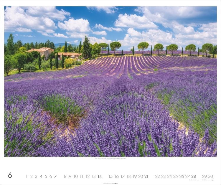 Produktbild: Provence Kalender 2026 - Blühende Lavendelfelder und malerische Dörfer