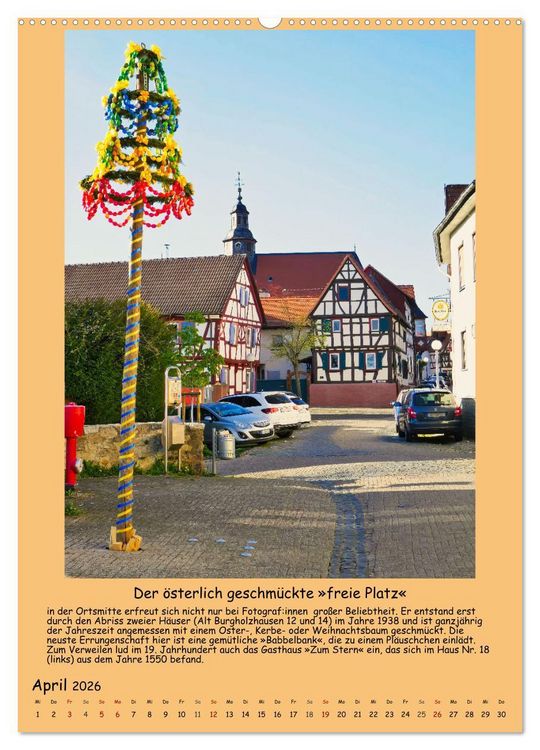 Produktbild: Gut 800 Jahre Burgholzhausen. Ein Ortsportr&auml;t in Wort und Bild 2026 (Wandkalender 2026 DIN A2 hoch), CALVENDO Monatskalender